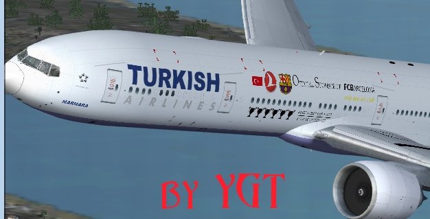 Турецкая Авиакомпания Барселона Официальные Livery Boeing 777.
