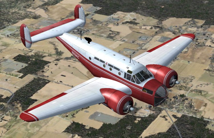 Файлы - Грузовой самолет Beech C-45H Expeditor авиакомпании Blue Sky (США) ...